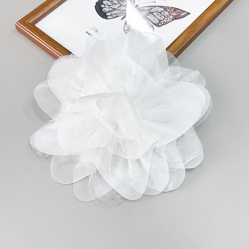 Тканевая нашивка ручной работы, искусственный цветок, органза, модные аксессуары, нашивка, аппликация, стереоскопическая, 6 цветов