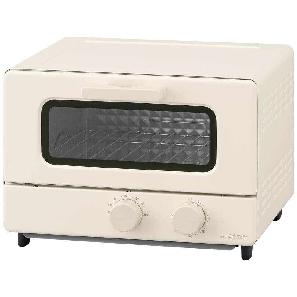 Toaster Oven 4 Pieces Temperature Control Stepless with Tray Ivory EOT-401-C