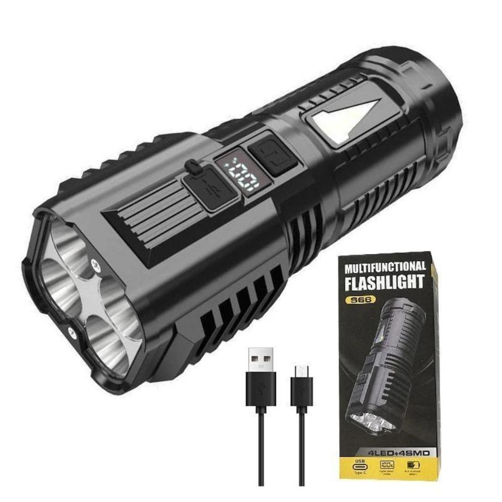 2024 Новый 7*LED Супер Яркий Фонарик Перезаряжаемый Встроенный Фонарь Лампа для Работы на Открытом Воздухе Кемпинг Рыбалка