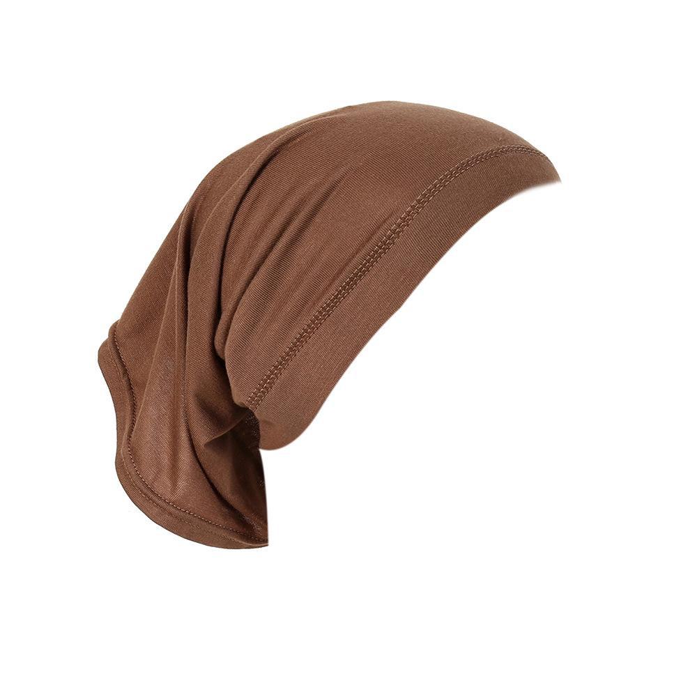 Breathable Mercerized Cotton Scarf with High Elasticity Solid Color Tube Cap MSL09
