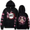 Demon Slayer Akaza Print Hoodie Men Women Japanese Anime Graphic Sweatshirt Streetwear Y2k Oversized Pullover Tracksuit Female Male Clothing