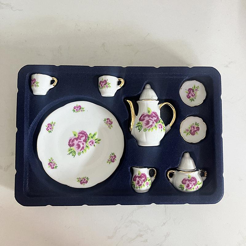 1:12 кукольных миниатюрных мини-керамических чайных сервизов, мебель, модель для дома, декор, игрушка, кукольный дом, аксессуары
