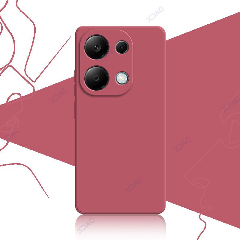 Роскошные квадратные жидкие силиконовые чехлы для Xiaomi POCO M6 Pro 4G POCOM6Pro 6.67" MTK G99 Ultra 360 Soft Phone Armor Cover