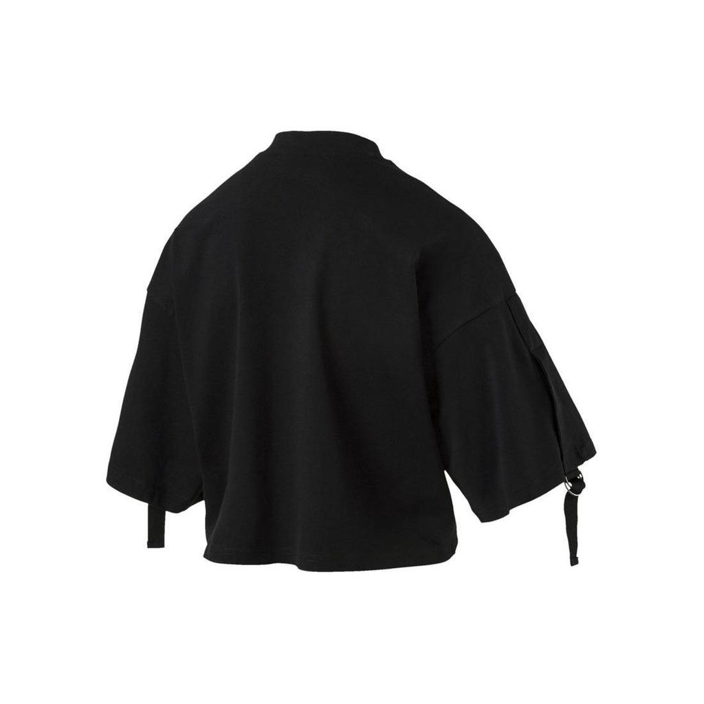 Puma Однотонная повседневная футболка с коротким рукавом для женщин, топы черного цвета 576335-01