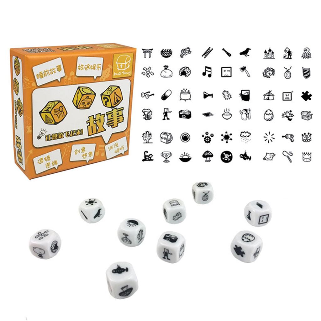 Головоломка Кубики для игры Happy Trip Cube Story Dices Cube Set Happy Story Cubes Toy Multifunctional Dices Telling Game Dices