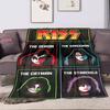 Warm and Cozy Flannel Blanket K Kiss Band Blanket, Sofa Bedroom Office Leisure Nap Camping Cover Blankets, Children's Nice Gift