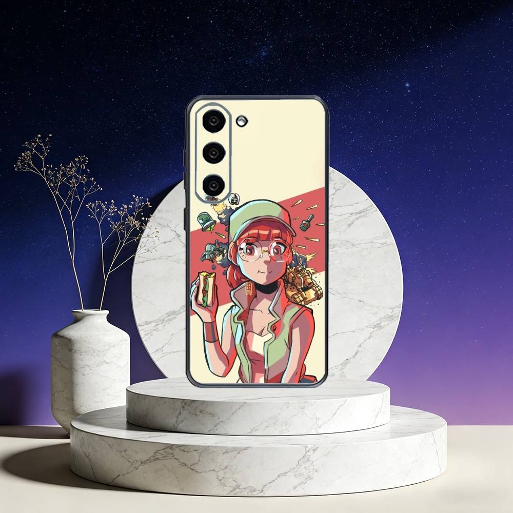 M-Metal-I S-Slug Игровой чехол для телефона Samsung Galaxy A73,A72,A71,A70,A53,A52,A51,Другие Мягкий черный чехол