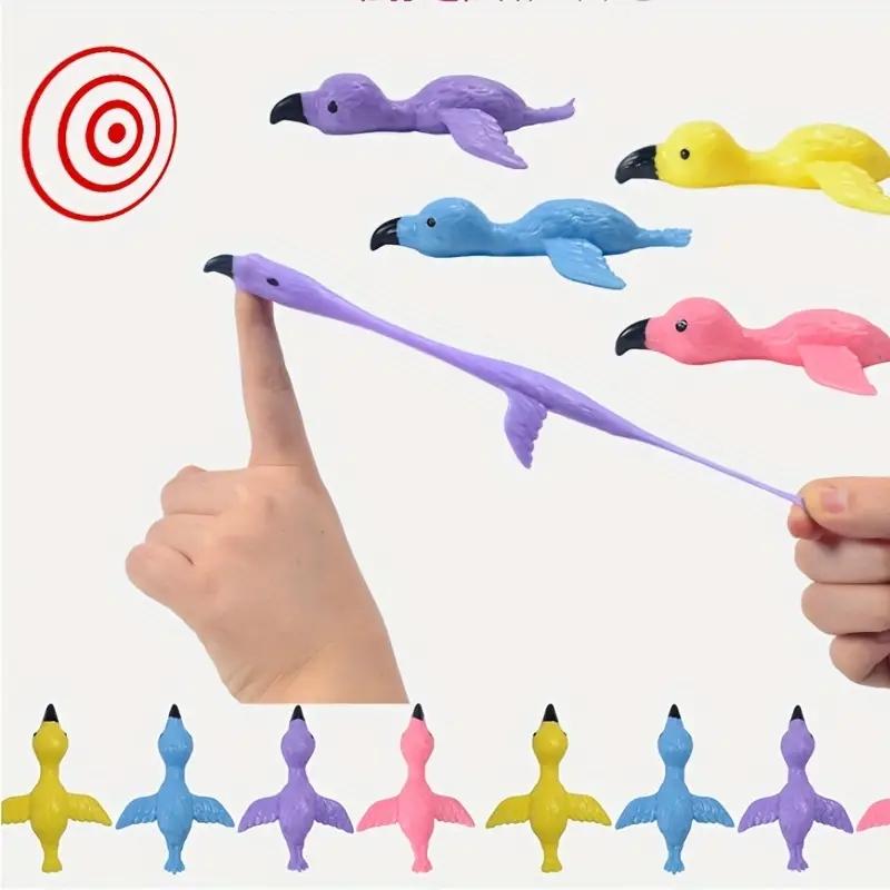 Катапульта Запуск Фламинго Веселье и Сложная Рогатка Практика Фламинго Эластичные Летающие Птицы на Пальцы Липкие Игрушки Декомпрессия