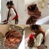 "2024 Winter Versatile Solid White Scarf for Girls - Korean Style"