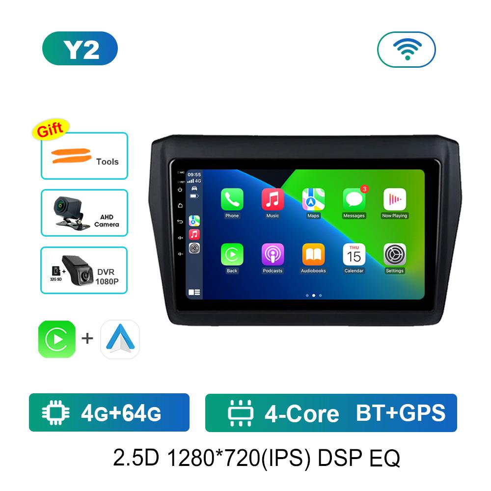 Android Car Radio Multimedia Video Player для Suzuki Swift 2017 2018 - 2019 GPS-навигация Bluetooth 4G WiFi GPS-навигация