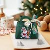 1 шт. рождественская вечеринка декор ручной подарочный пакет рождественские коробки конфет с принтом Санта-Клауса коробка конфет из искусственной кожи