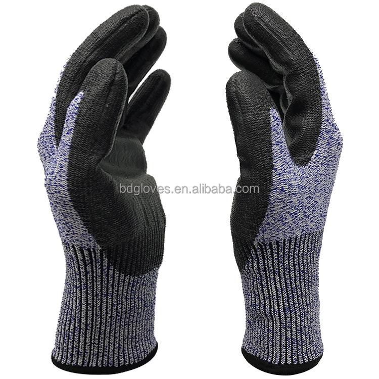 Precision-Crafted Men's Anti-Cut Gloves Snug-Fit Micro-Foam Nitrile Coating for Enhanced Durability and Comfort