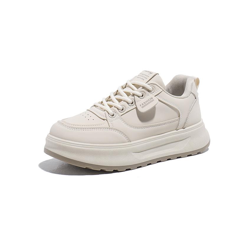 2025 весна маленькие белые туфли новая корейская версия ins женские студенческие туфли для увеличения роста на платформе спортивные туфли для скейтбординга повседневная обувь женская Q5615