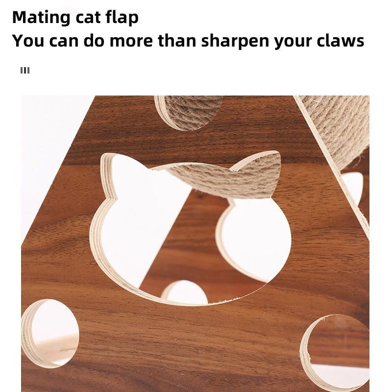 Твердый деревянный шарик для кошек, сизаль, игрушка для кошек, царапка, натуральная прочная сизалевая доска, когтеточка для кошек, сизалевая веревка для скалолазания