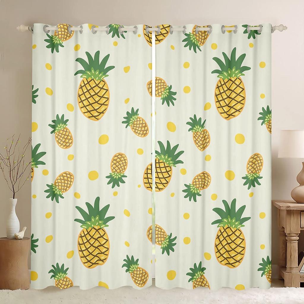 Милые ананасы затемняющие шторы для спальни, затемняющие шторы для комнаты, затемняющие шторы для патио, гостиной