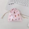 Милый цветочный анималистичный принт, многоразовая хлопковая сумка-шнурок, мешочки для конфет, держатель для бижутерии, носки для вечеринок, подарки, сумка для хранения