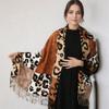 Leopard Printed Cashmere Shawl Scarf For Womman Warm Tassel Shawls Fashion Long Wraps Thicken Pashmina Scarves Female Wraps