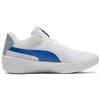 Puma Clyde All Pro Team Кроссовки с круглым носком на шнуровке, амортизирующие, нескользящие, прочные, низкие, для баскетбола, унисекс, белые, серые, синие 195509-06