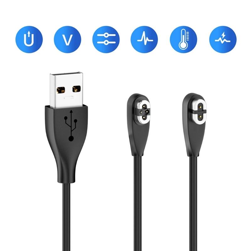 Магнитный USB-кабель для зарядки 2-в-1, кабель 1 м, совместимый с наушниками с костной проводимостью, для эффективного зарядного шнура