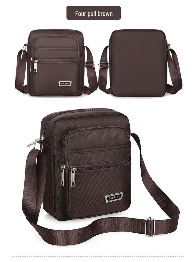 Повседневная многослойная водонепроницаемая сумка кроссбоди в корейском стиле для мужчин и женщин - Большая вместимость, летняя, деловая, на плечо, кошелек