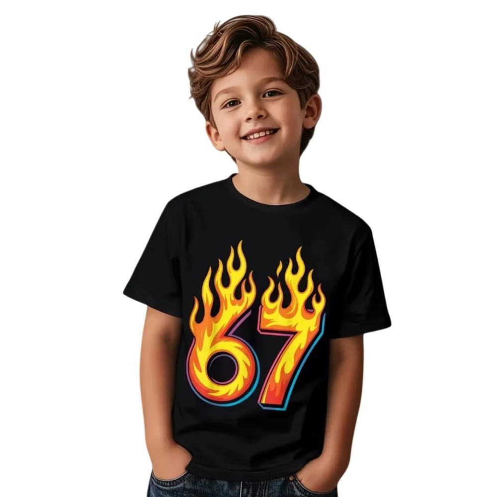 67 Print Men's T-Shirts Fashion Cool Summer Short-Sleeve Casual Crewneck Tops for Women Tees Top