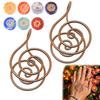 Adjustable Copper Spiral Hand Ring Energy Healing Meditation Handmade Palm Cuff Spiral Palm Ring Jewelry