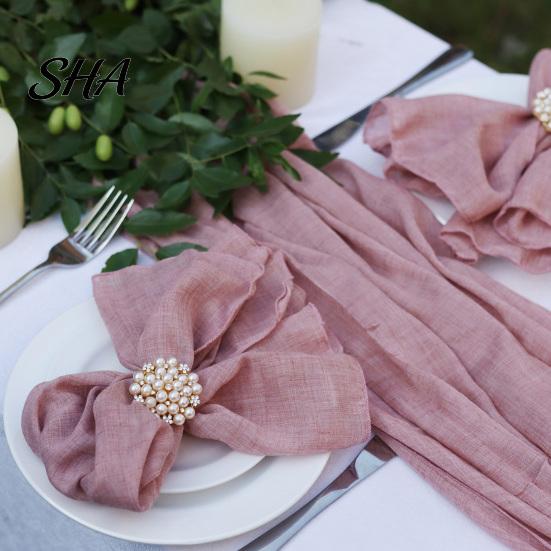 No Loose Edges Napkins Rustic Cloth Napkin, Solid Color Cotton 18 x Inch Washable Soft Durable Dinner Napkin for Home Wedding Bridal Shower Baby Table