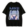 Japanese Anime Character Cute MIKU 2024 New Style 2024 Summer Women T-Shirts Street Fashion Casual Style Short Sleeve Lady's T