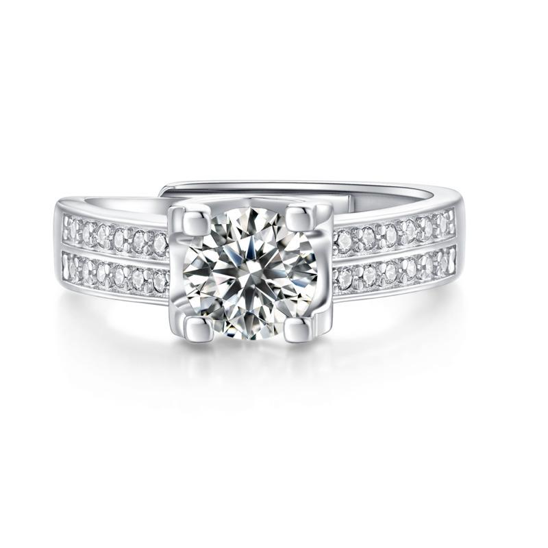 Bague Ringen Женское кольцо с муассанитом S9251ct и фейерверком в виде головы быка Creative Trend Alive