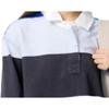 Uniqlo X JW Anderson Коллаборация Весна-Лето 2025 Color Block Вышитый Логотип Свободный Простой Коммутерская Рубашка-Поло с Длинным Рукавом Женские Топы Синий Черный 478681-64