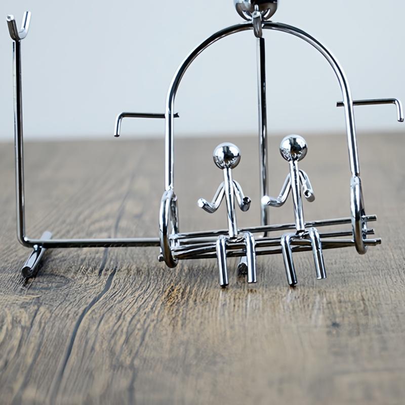 1 шт. Качели для влюбленных Кинетическое искусство Баланс Ручное качание Физическая механика Декомпрессия Домашний офис Настольное украшение Подарок для ребенка