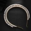Exquisite Pearl Headwear Elegant European Hairband Queen Style Princess Crown Headband  Wedding