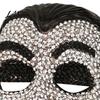 Sparkling Rhinestone Mask Halloween Skull Full Face Mask, Sparkly Masquerade Eye-catching Stage Prop for Party, Adjustable Strap Cosplay Women