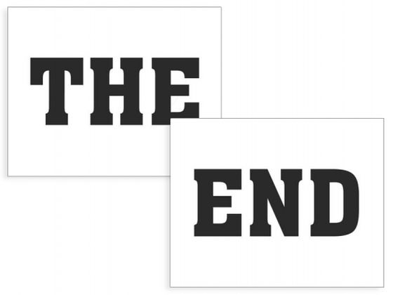 The End Shoe Stickers 2 Pcs