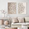 Бохо настенная живопись печать на холсте Мандала цветочный бежевый нейтральных цветов постер картина дзен йога гостиная домашний декор интерьера