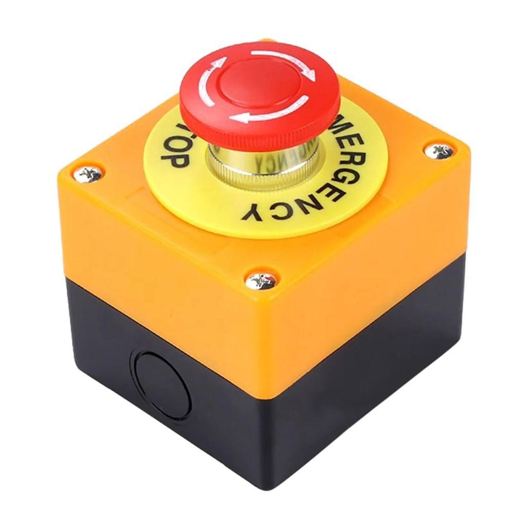 Red Sign Push Button Switch Emergency Stop Button Switch Box CNC Machine Emergency Stop