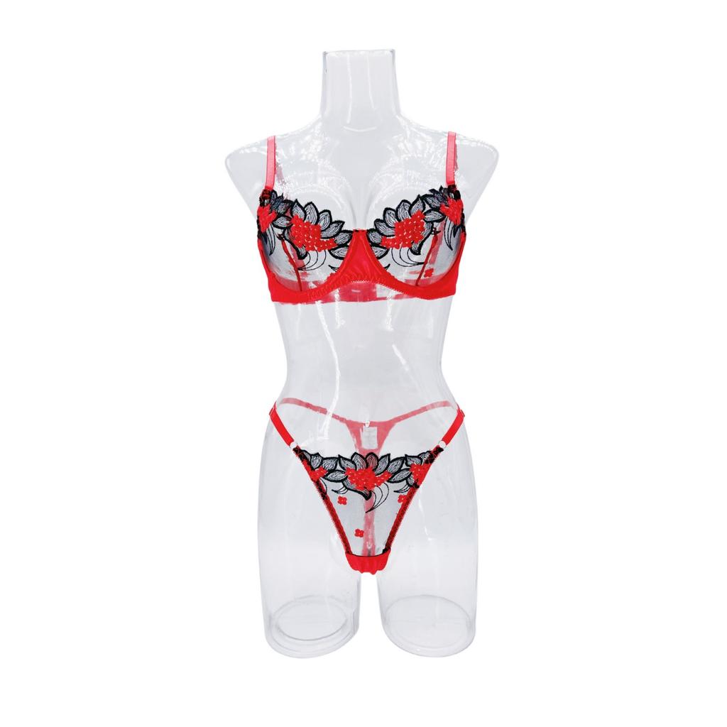 Новое сексуальное сексуальное сетчатое многоцветное белье с перспективной вышивкой и ободками.