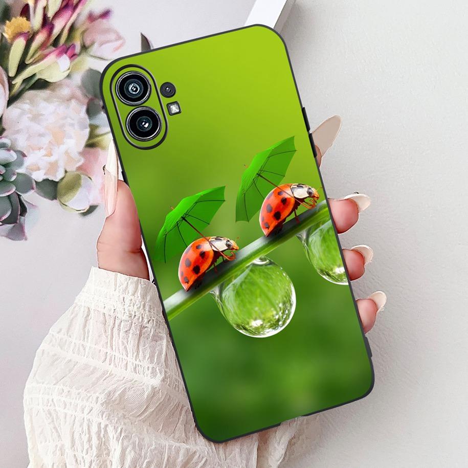 Чехол для телефона 6.55" для Nothing Phone (1) Одна 1 A063 Мягкая черная силиконовая противоударная задняя крышка для Nothing Phone1 Мультяшная Funda Новая