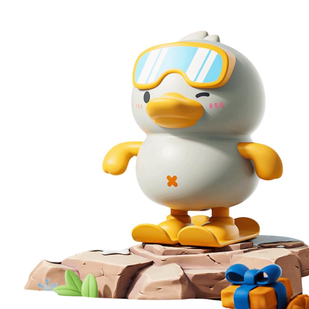Yellow Duck Skiing duck toy Clockwork Design Jumping Duck Toy Clockwork Duck Toy Baby Training