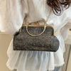 Light Luxury Retro Metal Handbag Women's 2025 Summer New Fashion Versatile Rivet Shoulder Bag Chain Messenger Bag