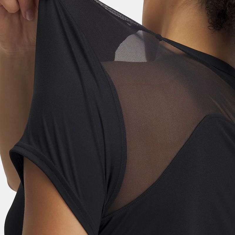 Under Armour Vanish Elite Rush Solid Color Casual Simple Breathable Short Sleeve T-Shirt Women Tops Black 1389868-001