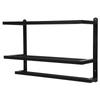 3 Tier Black Space Aluminum WallMounted Towel Holder Rack Hanger Bathroom Organizer Accessories