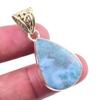 Подвеска из чистого серебра 925 пробы Natural Republic Larimar с драгоценным камнем 1,75 дюйма q7J46