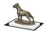 American Staffordshire Terrier, Amstaff - Dog Figurine, Figure On a White Base, Trophy for Dog Show Exhibition
