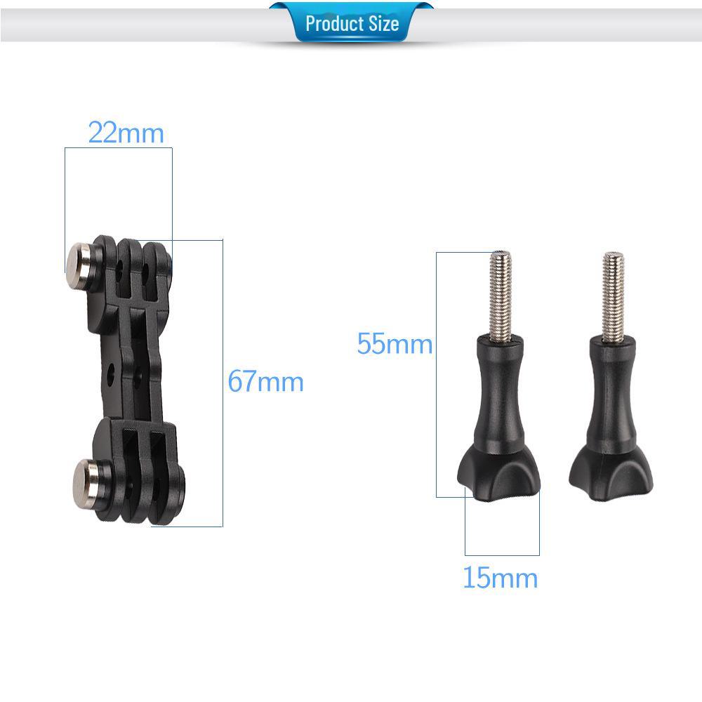 Металлический зажим для велосипеда и мотоцикла GoPro Sports Camera O-образной формы с горизонтальным кронштейном с двумя головками на 360°.