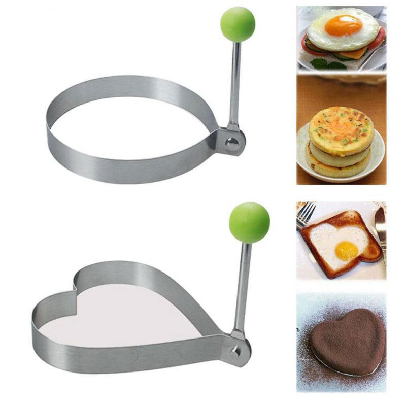 Circle Egg Mold Stainless Steel Egg Pancakes Bake Mold Kitchen Gadgets Frying Egg Lovely Shape Shaper Cooker Mould Rings 5pcs