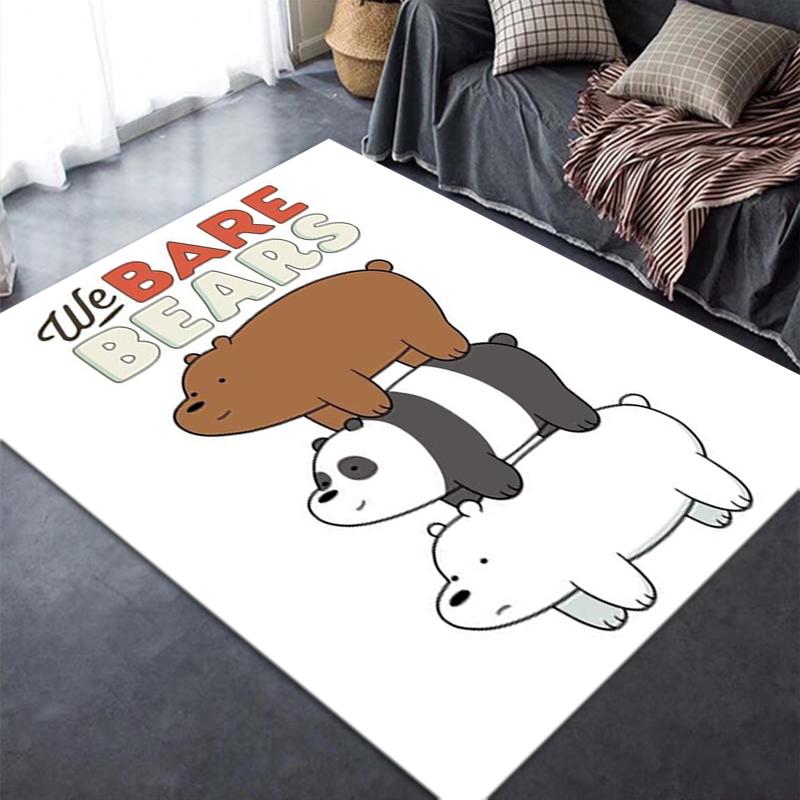 2025 Новый ковер We Bare Bears для гостиной, спальни, дома, дивана, Детский игровой нескользящий коврик для пола 244