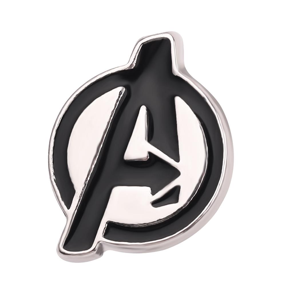 Брошь-значок с логотипом Мстителей из фильмов Marvel от Disney, эмалированный значок, модная металлическая булавка с буквой, для аксессуаров рюкзака