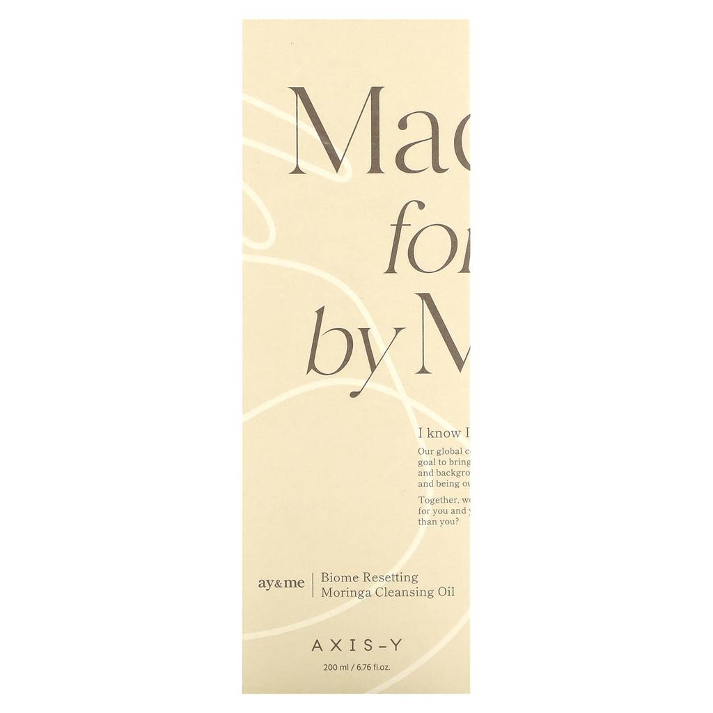AXIS-Y Ay & Me, Biome Reset Moringa Cleansing Oil, 200 Ml (6.76 Fl Oz)