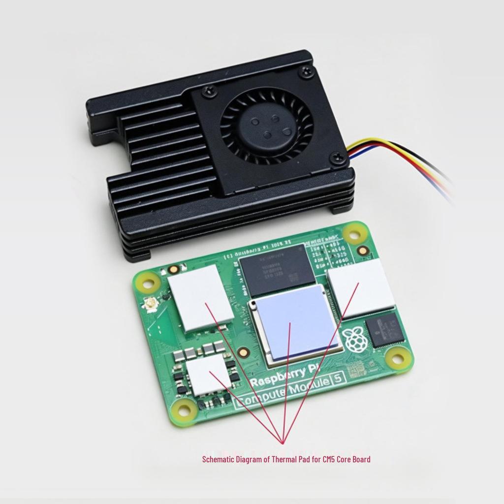 Raspberry Pi CM5/CM4 Heatsink with PWM Fan & Thermal Paste